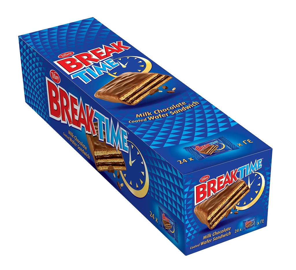 Tiffany Breaktime Wafer Sandwich Coated With Milk Chocolate 13g