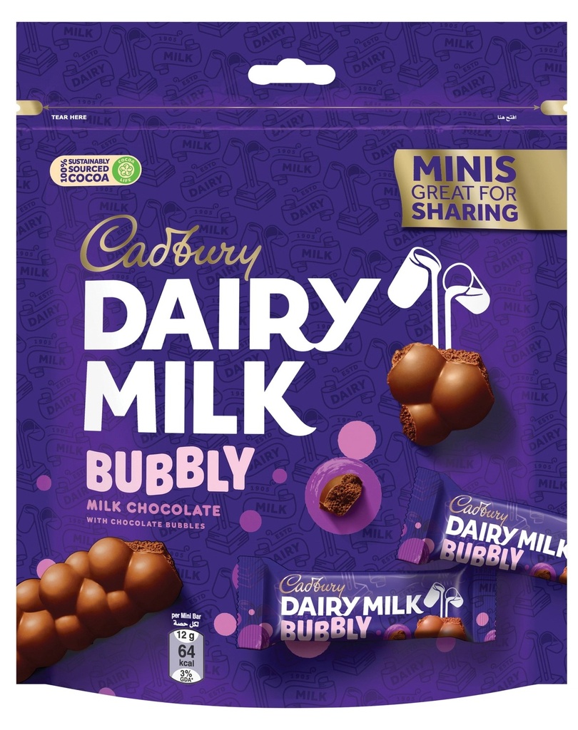 Cudbury Dairy Milk Bubbly Milk Chocolate 168g
