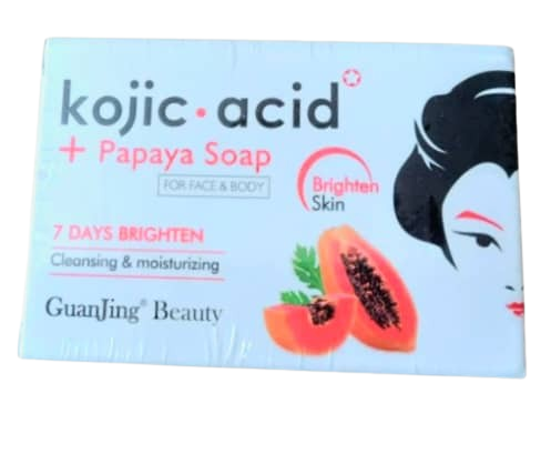Guanjing Kojic acid Soap + Papaya Soap for face and body -120g