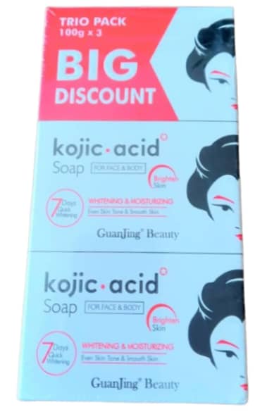 Guanjing Kojic acid Soap for face and body -300g