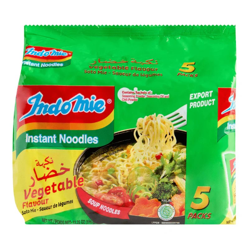 Indomie Instant Noodle Vegatable Flavour 5pck