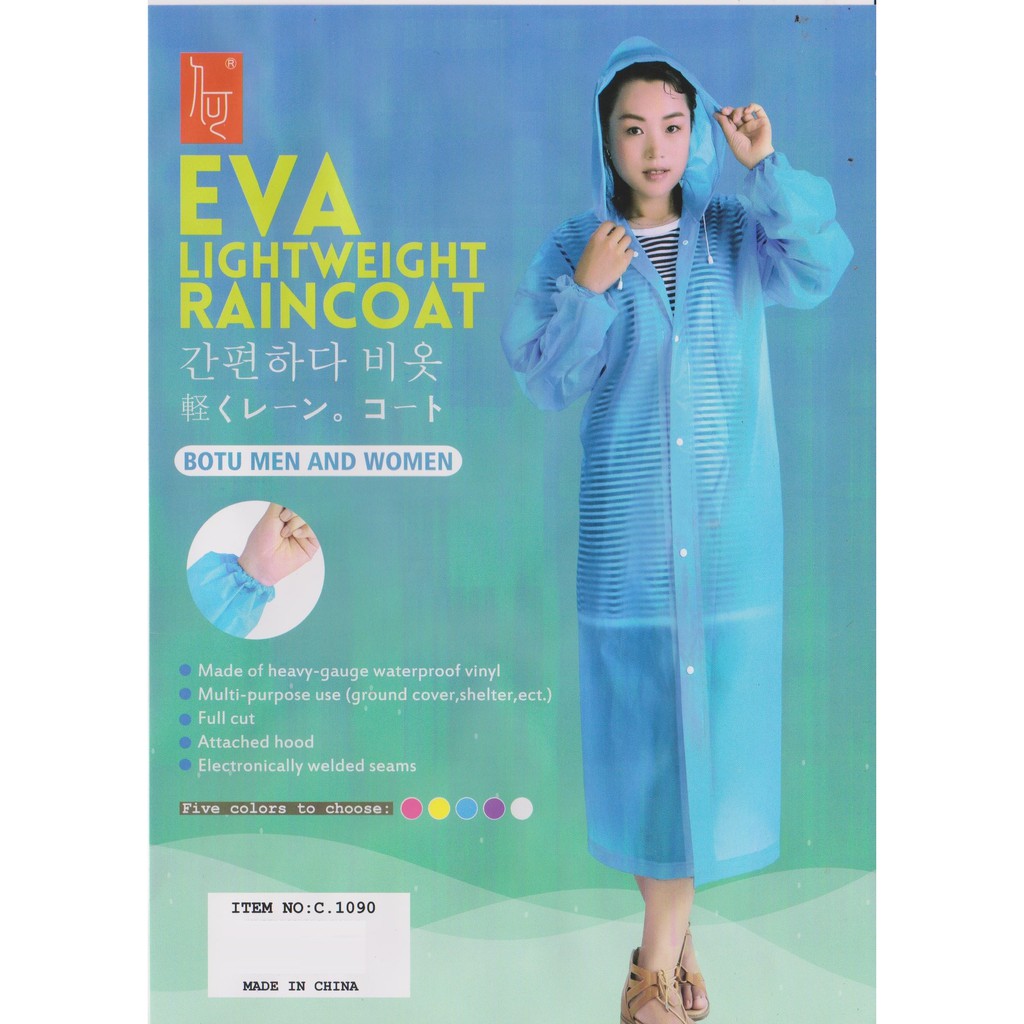 Eva Lightweight Rain Coat unisex no:c.1091