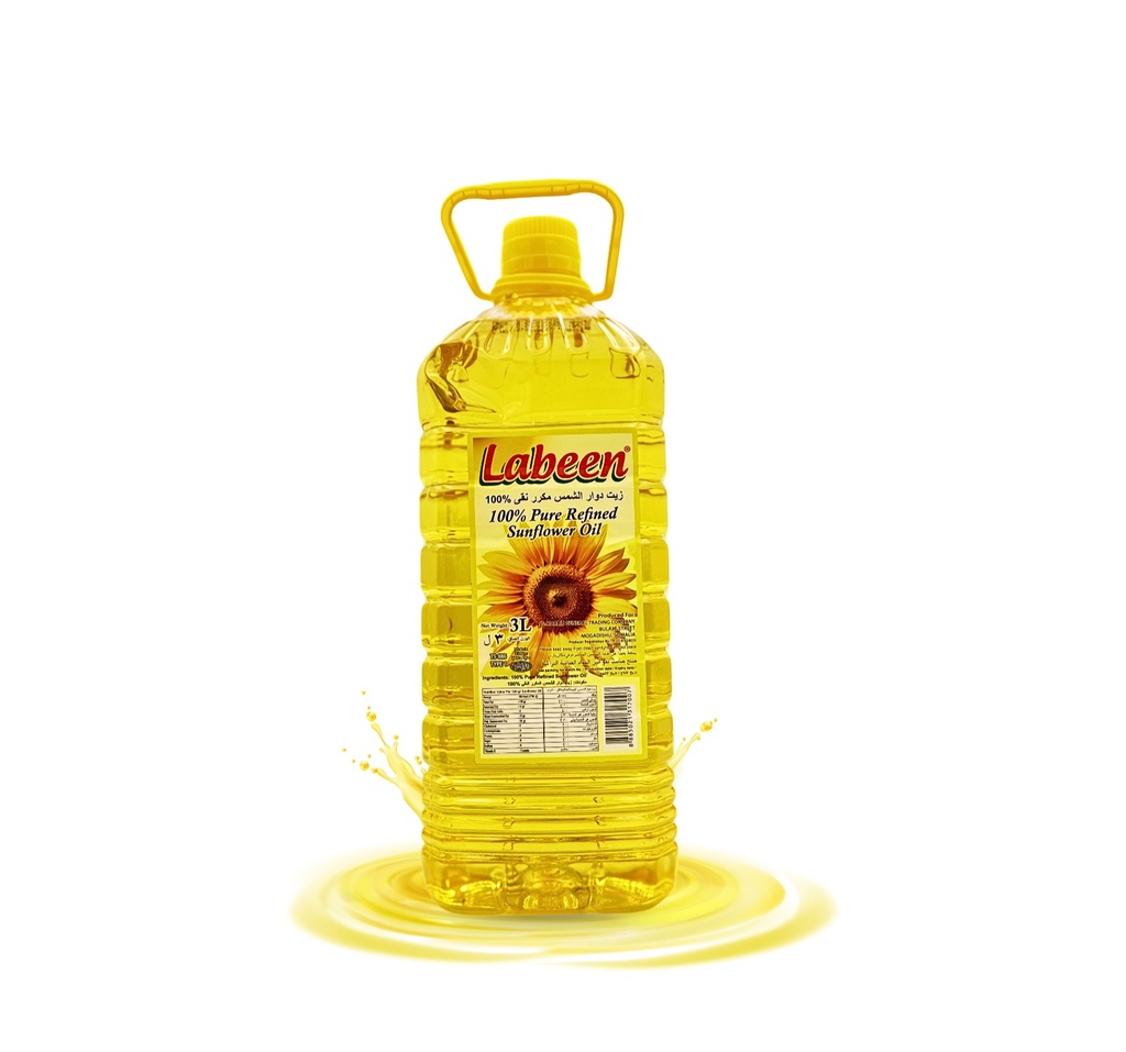 Labeen 100% Pure Refined Sunflower Oil 3ltr