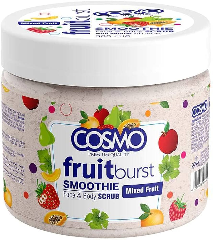 Cosmo Fruit Burst Smoothie Mixed Fruit Face & Body Scrub 500ml