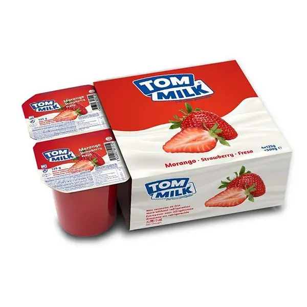 Tom Milk Morango Strawberry 500g (4x125g)