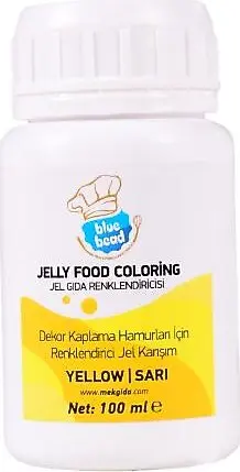 Blue bead jelly food coloring yellow sari 100gr    
