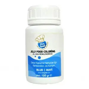 Blue bead jelly food coloring blue mavi 100gr     