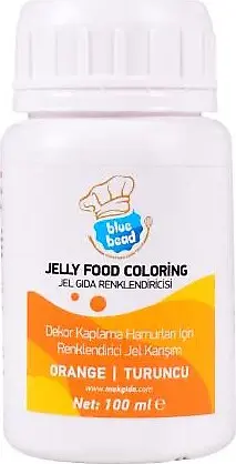 Blue bead jelly food coloring orange turuncu 100gr   