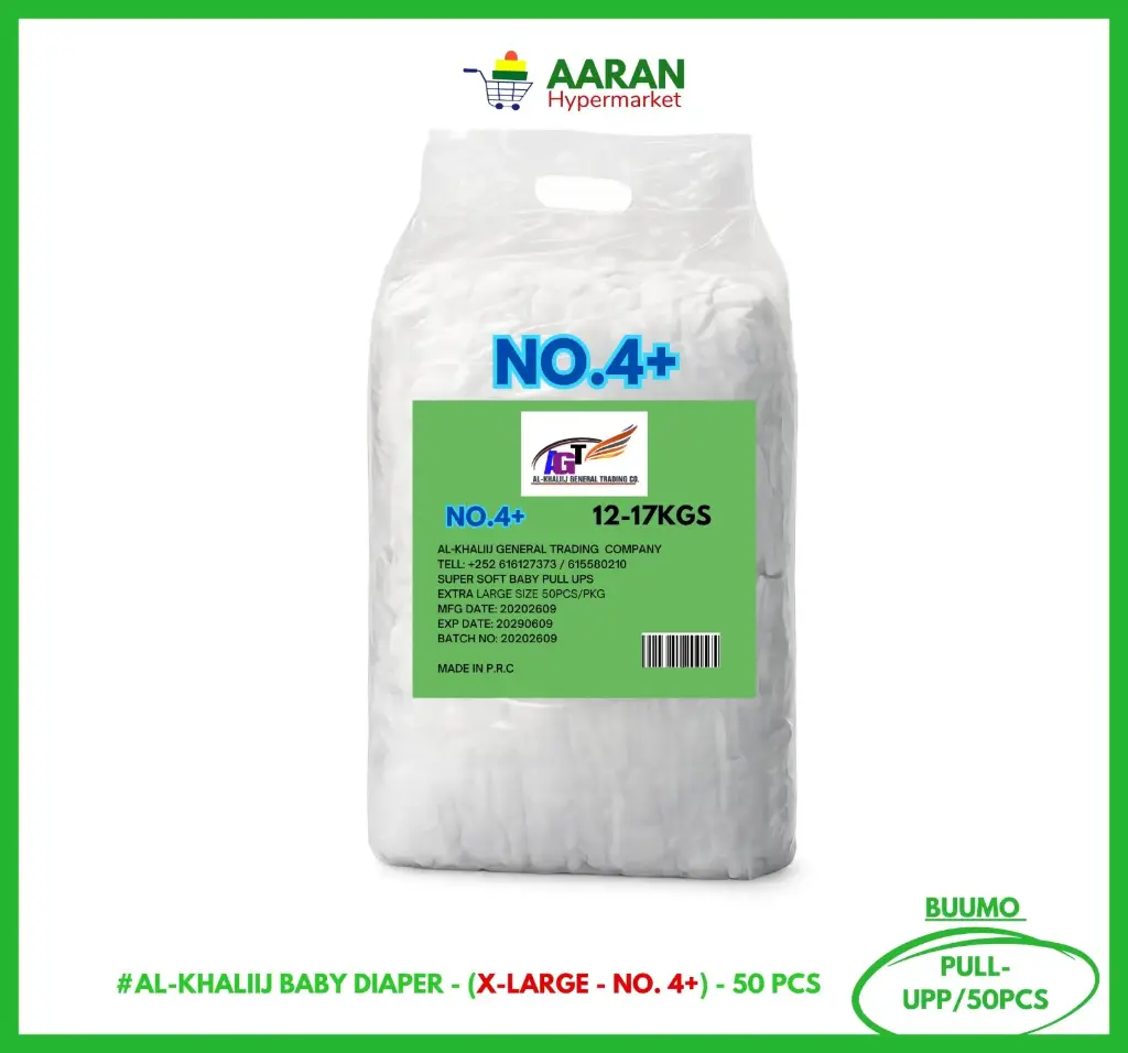 Baby Diaper Xtra Large No 4+ (Al-Khaliij) 50Pcs
