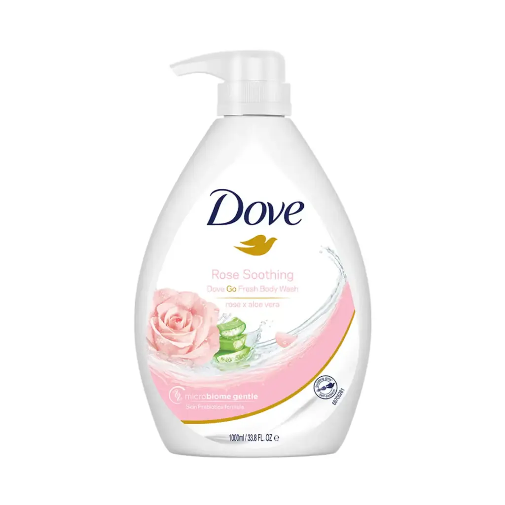 Dove Rose Soothing Refreshing Body Wash Rose Aloe Vera 1000ml