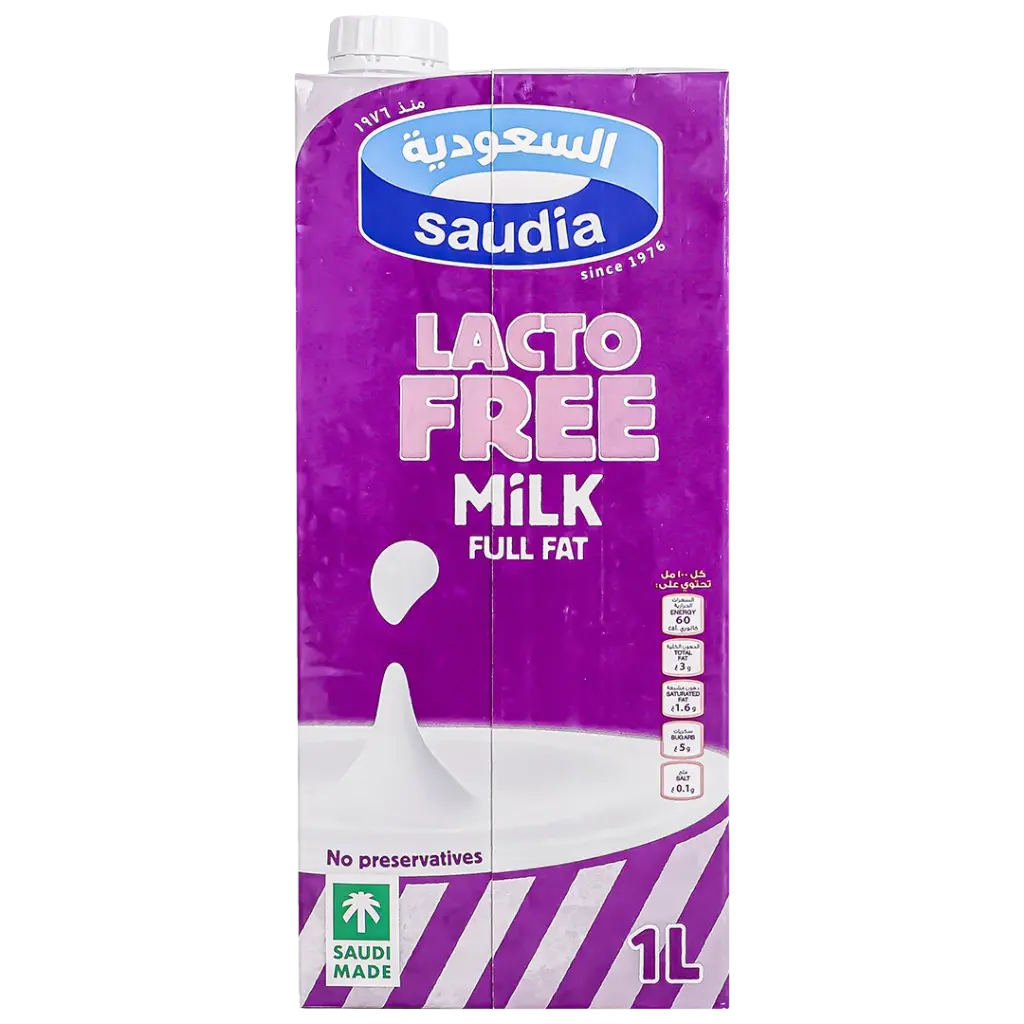 Lacto free saudia milk full fat 1L