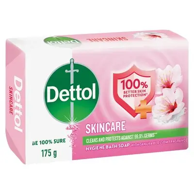 Dettol Skincare Hygiene Hand & Body Soap 175g 