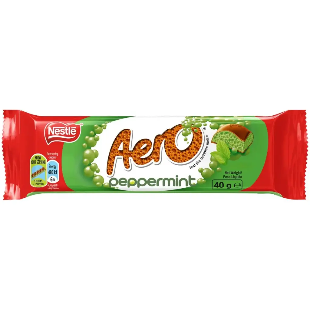 Nestlé Aero Peppermint Milk Chocolate Bar 40g