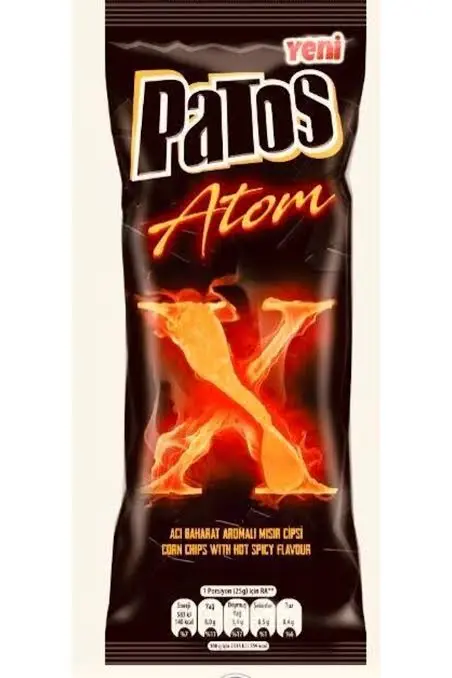 Patos atom aci baharat aromali misir cipsi corn chips 33g