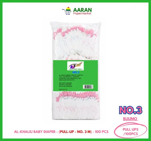 [A01029] Baby Diaper Pull Up no 3 M (Al-khaliij) 100Pcs