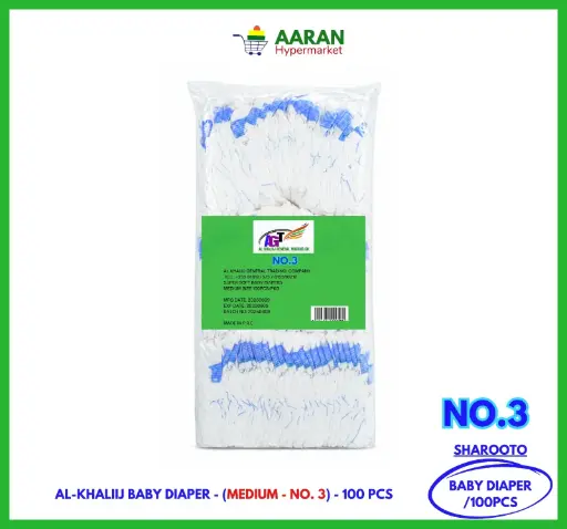[A01022] Baby Diaper Medium No 3 (Al-khaliij) 100Pcs