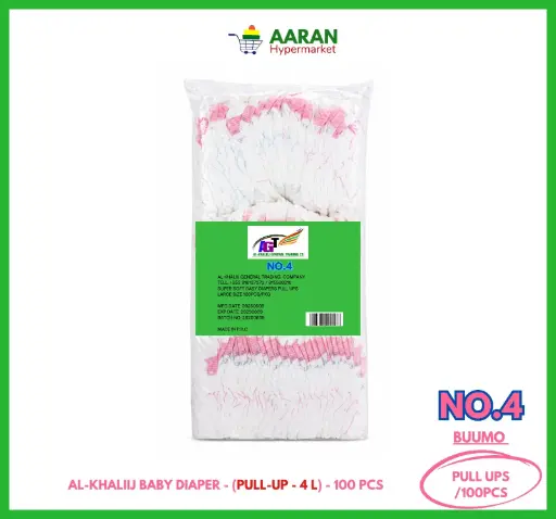 [A01025] Baby Diaper Pull Up 4 L (Al-Khaliij) 100Pcs