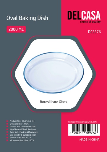 [A02988] Delcasa baking dish dc2276