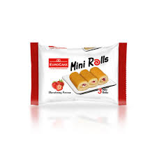 [A04015] Eurocake 3Mini rolls strawbery 50gr