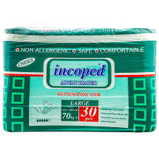 [A05572] Incoped Adult Daiper Wetness L 30pcs 70kg