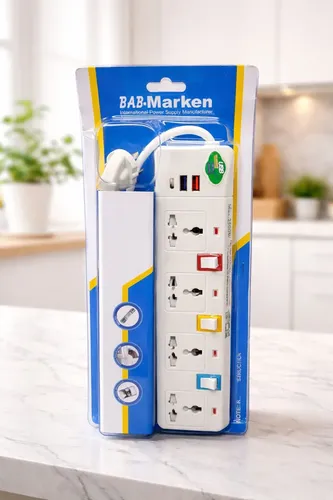 [A06922] Marken cable 4way universal power strip 3M