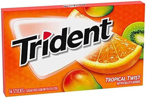 [A12493] Trident tropical free gum 14sticks