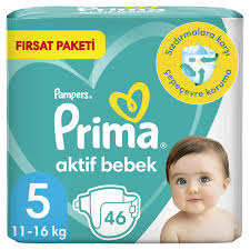 [A12583] Pampers Prima aktif bebek 5 11-16kg 46pcs