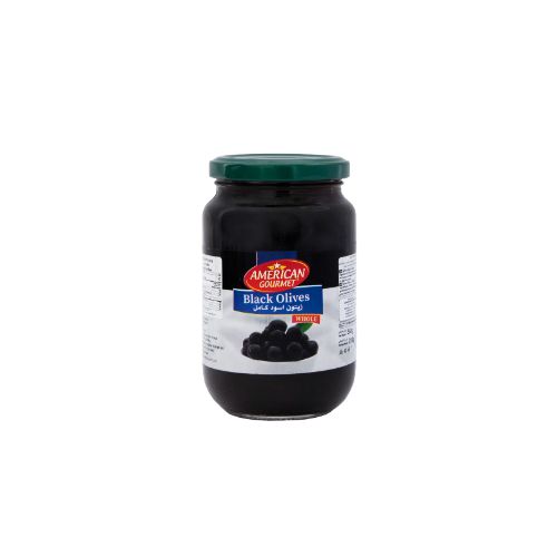 [A12706] American Courmet Black Olives Whole 360gr