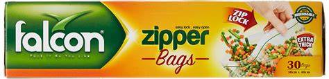 [A13565] Falcon ziper bags 30cmx40cm 30bags