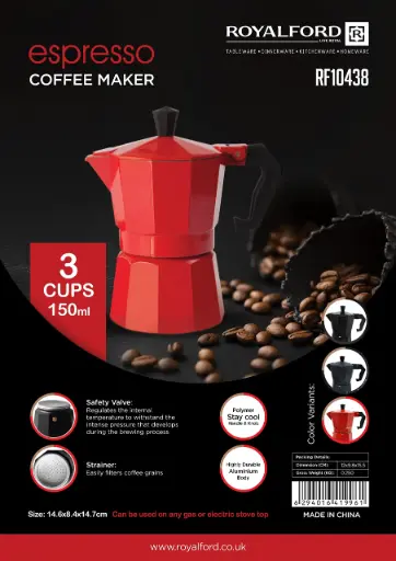 [A13958] Royalford espresso cofee maker Rf10438