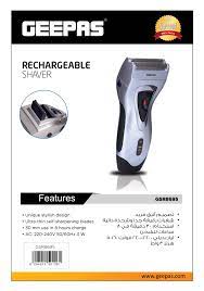[A14160] Geepas Rechargeable Shaver Gsr8695
