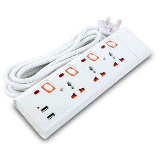 [A14165] Geepas Extension Socket 3 Ges5803n