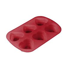 [A15659] Bergner Bake-A-Wish 6-Hole Cake Pan Silicone 26x17x3.5CM