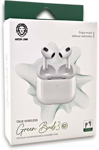 [A18018] True wireless green buds 3 with built- in microphone & charging case