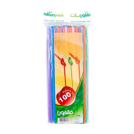 [A18580] Falconpack plastic straw artistic 100pcs