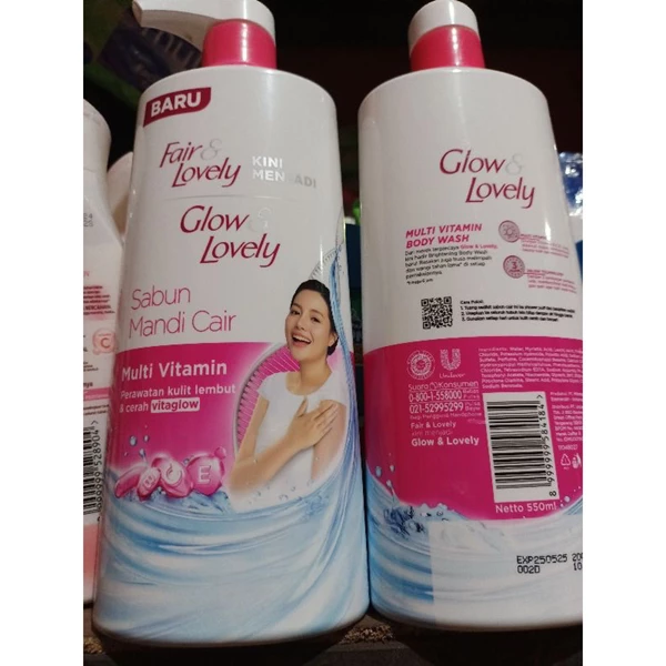 [A19680] Glow & lovely sabun mandi cair mult vitamin 550ml