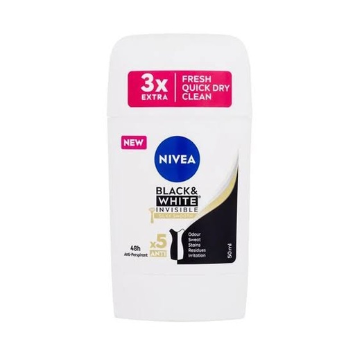 [A21487] Deo Nivea Stick Black&White Invisible 50ml