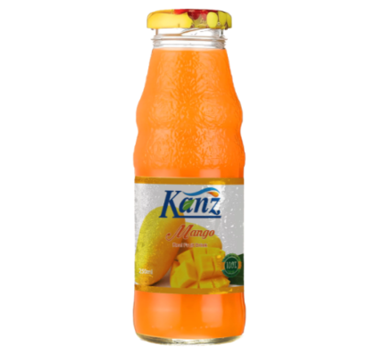 [A21825] Kanz Glass Bottle Mango 1liter