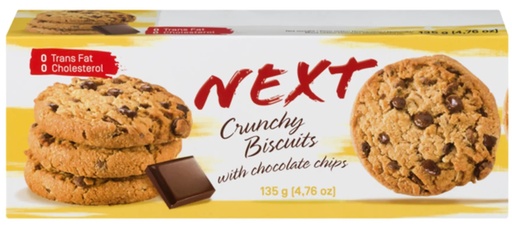 [A22126] Bogutti Next Crunchy Biscuits With Chocolate Chips  135g