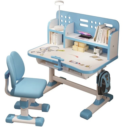 [A22143] Education table w/chair+clock 180