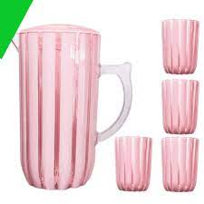 [A22564] Water Jug With Cups 5pcs Set Item-207009 2.6L