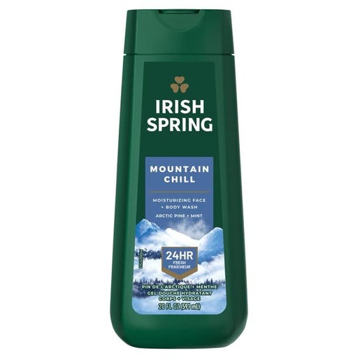[A23314] Irish Spring Mountain Chill Moisturizing Face+body wash 591ml