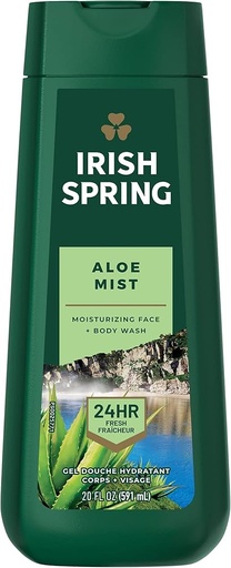 [A23331] Irish Spring Aloe Mist Moisturizing Face+body wash 591ml