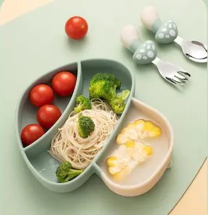 [A23451] Mushroom kids silicone cutlery No-FC-7036
