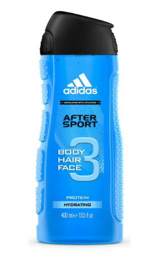 [A24990] Adidas After Sport Shower Gel 3in1 Body Hair Face 250ml