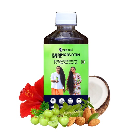 [A25148] Mitingle Bhringavatin Hair Oil&Shampoo 500ml/200ml