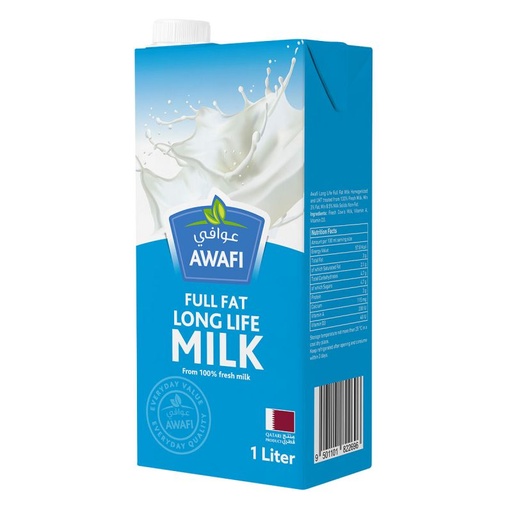 [A25205] Awafi Full Fat Long Life Milk 1L