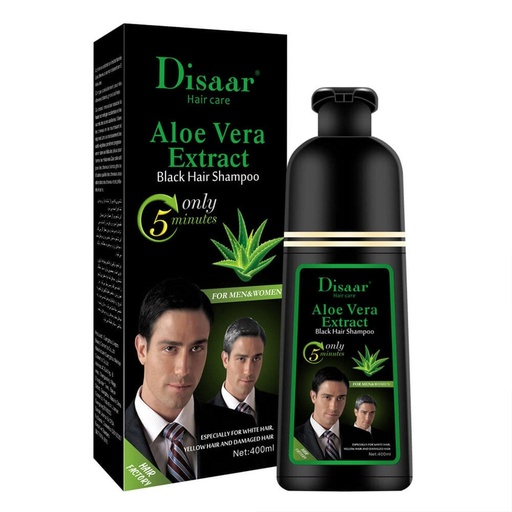 [A25315] Disaar Hair Care Aloe Vera Extract Black Hair Shampoo 400ml