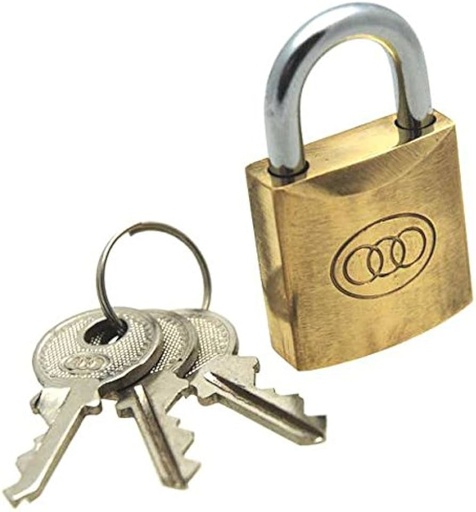 [A25408] Tri-Circle Padlock 25mm No:262