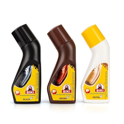 [A25520] Biki Carnauba Wax Formula liquid Polish (Brown & Black) 75ml